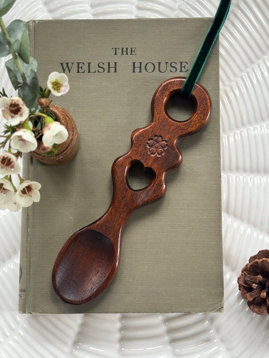 My Flower • Fy Mlodyn - Vintage Hand-Carved Welsh Love Spoon