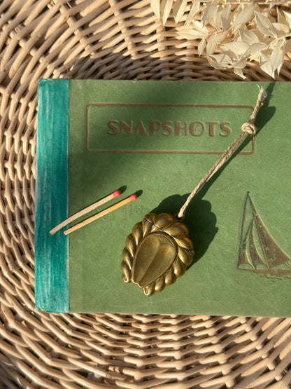 Antique Solid Brass ‘Roped’ Vesta Case