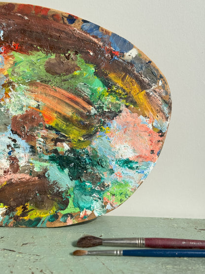 Vintage Artist’s Paint Palette • Wall Decor