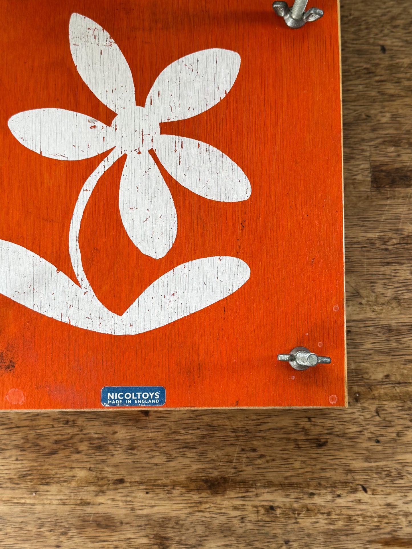 Vintage 1960s/1970s Nicol Toys Wooden Flower Press - Large Size