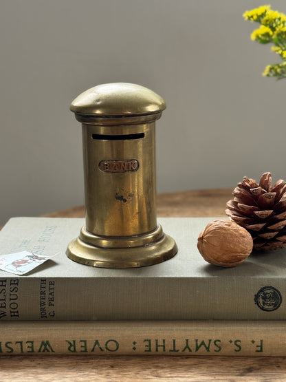 Vintage Brass Post Box Money Bank