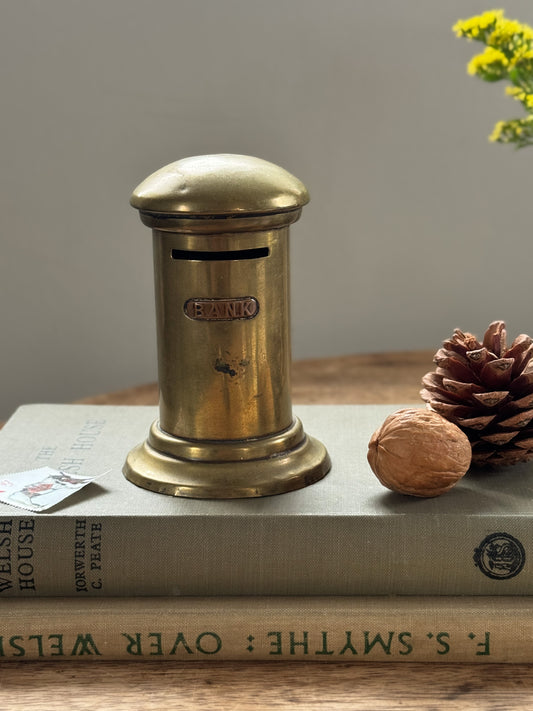 Vintage Brass Post Box Money Bank