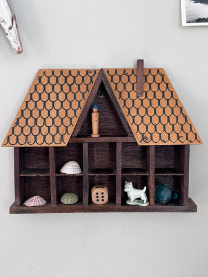 Vintage Wooden Trinket Shelf - Little Cottage
