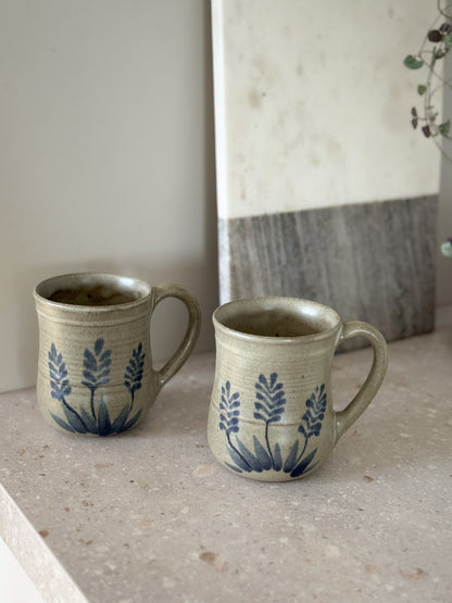 Vintage Studio Pottery Mugs by Suzanne W.W (Pair)