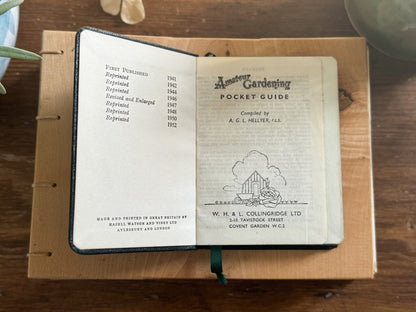 Amateur Gardening Pocket Guide, Compiled by A.G.L Hellyer, F.L.S, 1952, Leather Bound