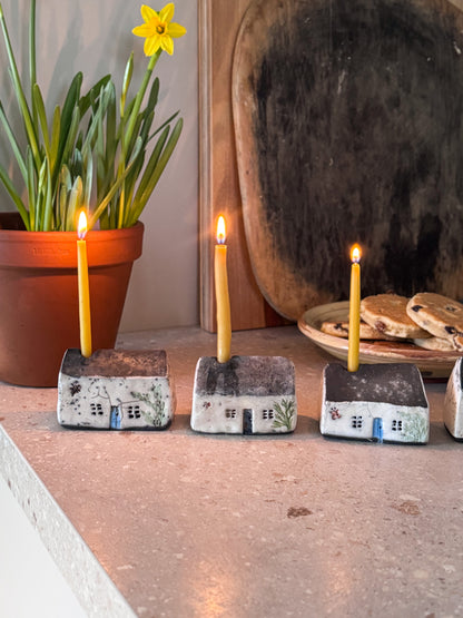 Hiraeth Cottage • Bwthyn Hiraeth Raku Candle Holders