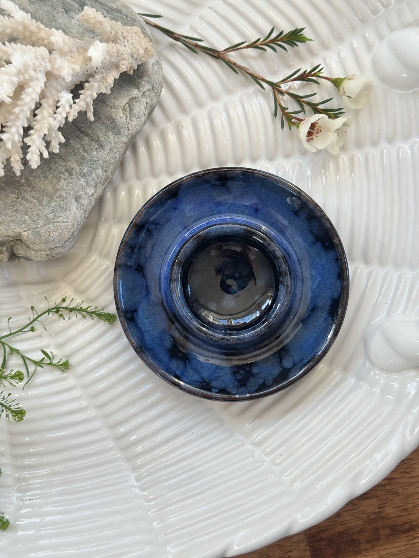 Vintage Ewenny Welsh Studio Pottery Tea-Light Holder