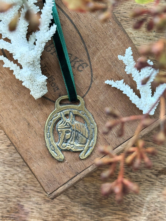 Vintage Solid Brass Token - Lucky Horse