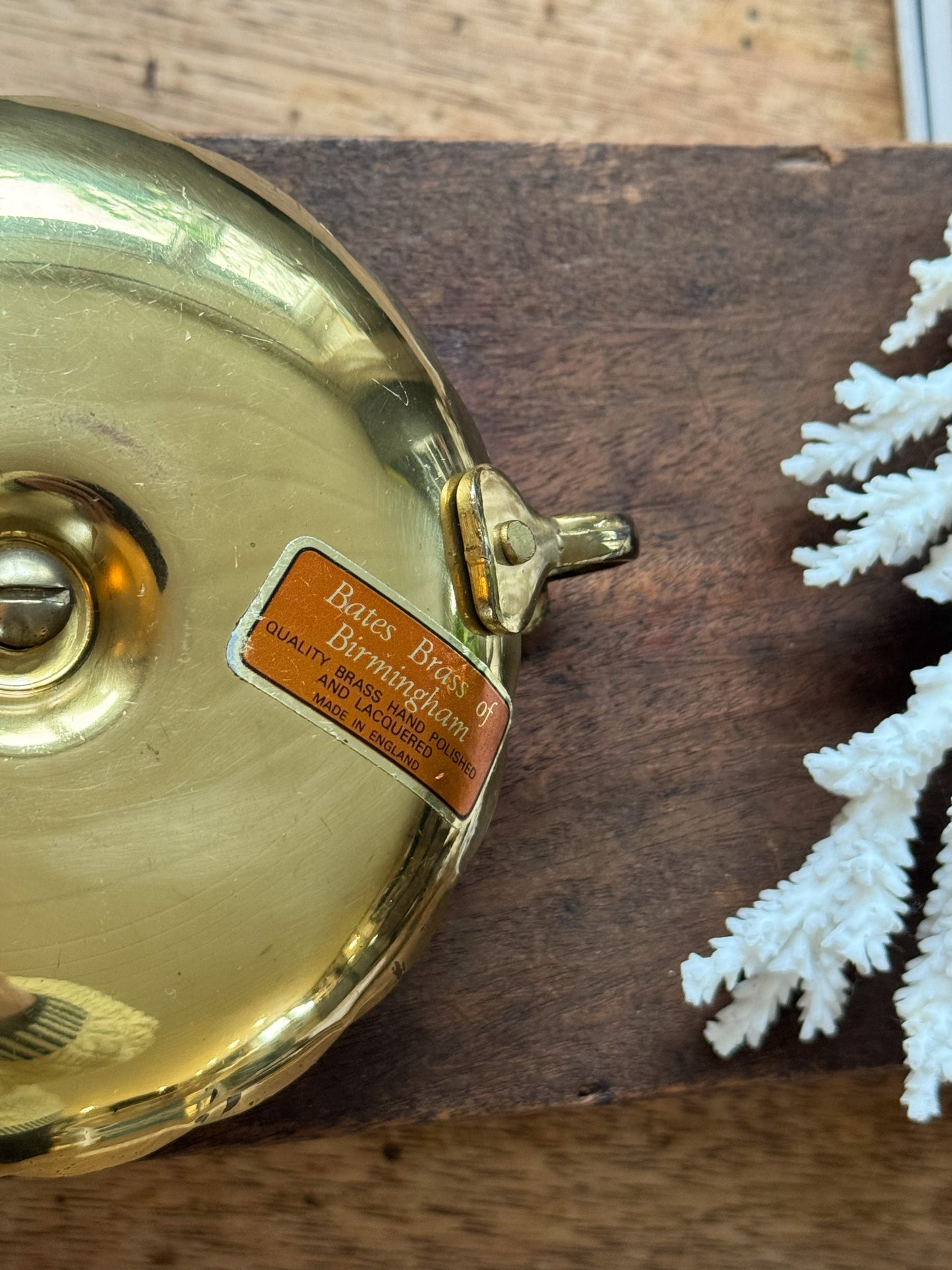 Vintage Brass Scalloped Chamberstick by Bates Brass of Birmingham