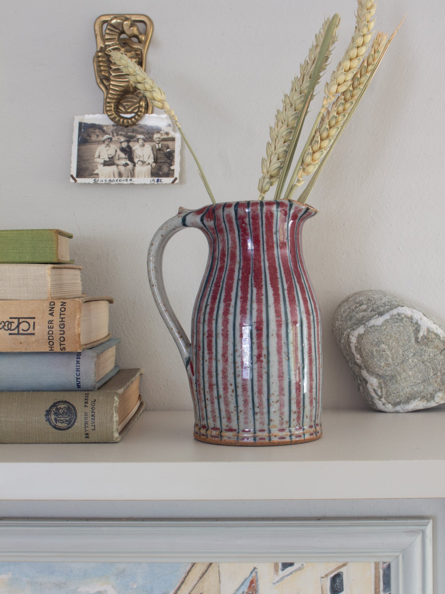 Vintage Robert Goldsmith Selborne Pottery Striped Stoneware Jug