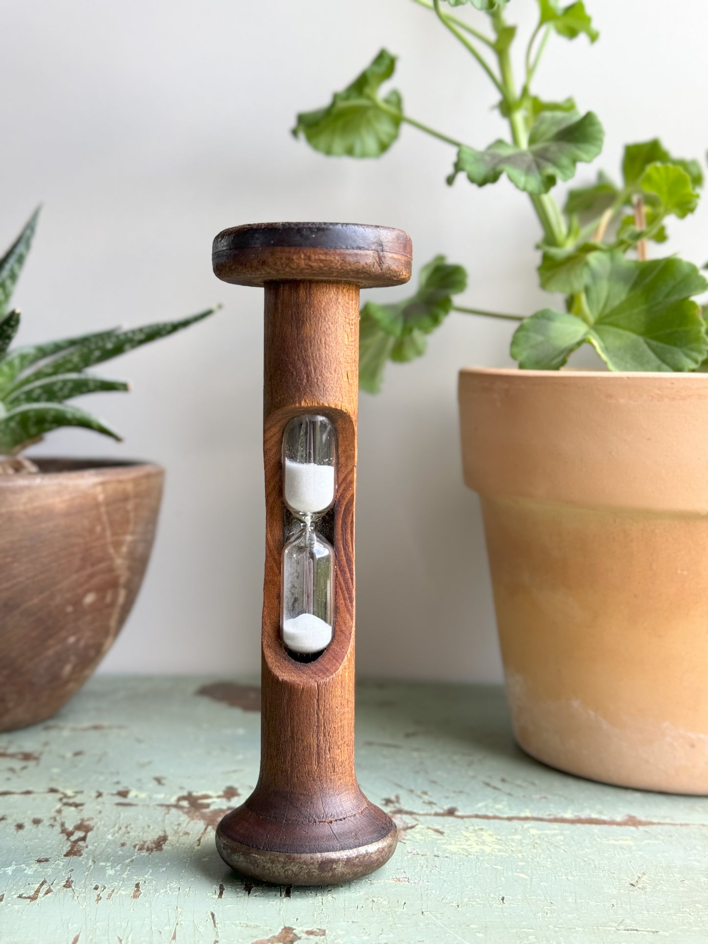 Hand-Made Cotton Reel Sand Timer