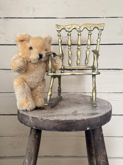 Vintage Solid Brass Rocking Chair