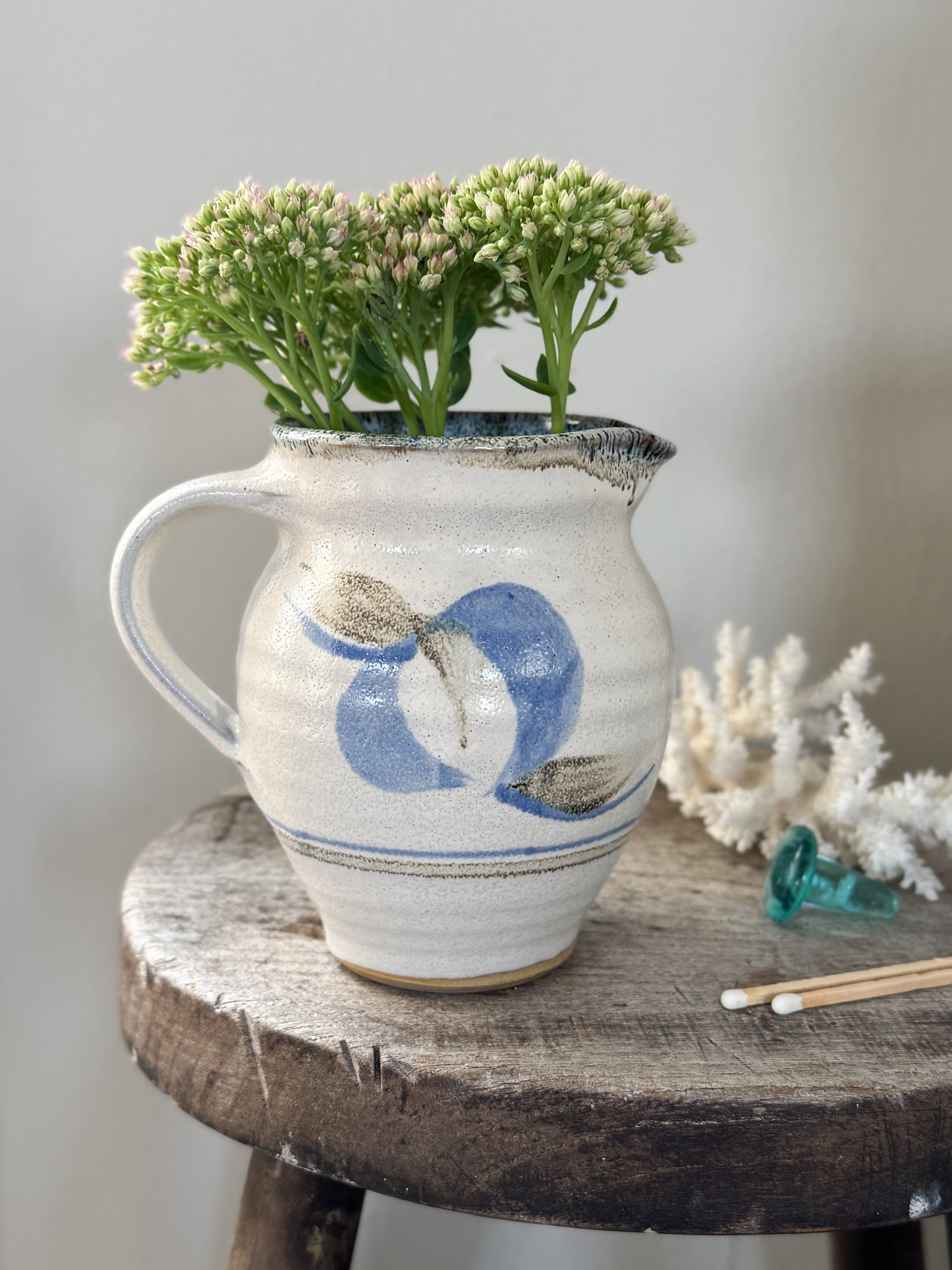 Vintage 1979s Studio Pottery Jug by Glynn Ward, Birkenhead Park Pottery (with Stan Johnson ‘SJ’ stamp)
