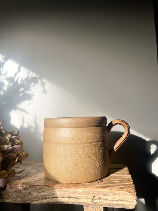 Antique Small French Earthenware Confit Pot