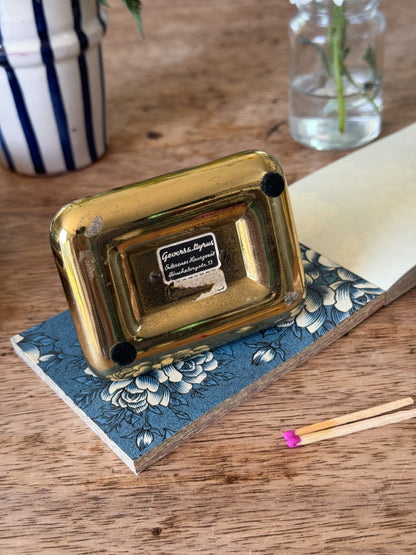 Mid-Century German Brass Match Holder & Tray by Gevers & Lyrus