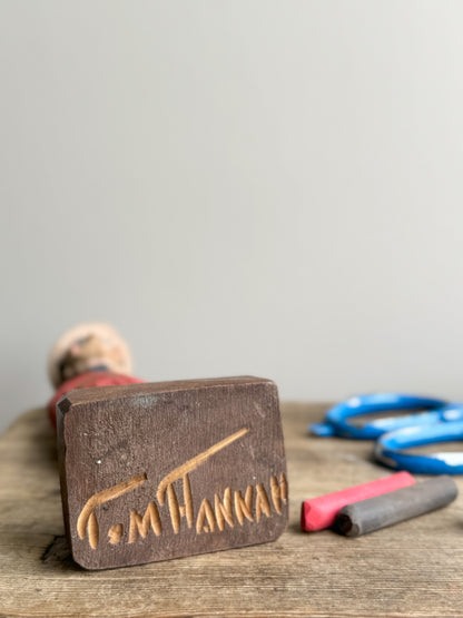 Hand Carved Canadian Mounty By Tom Hannah