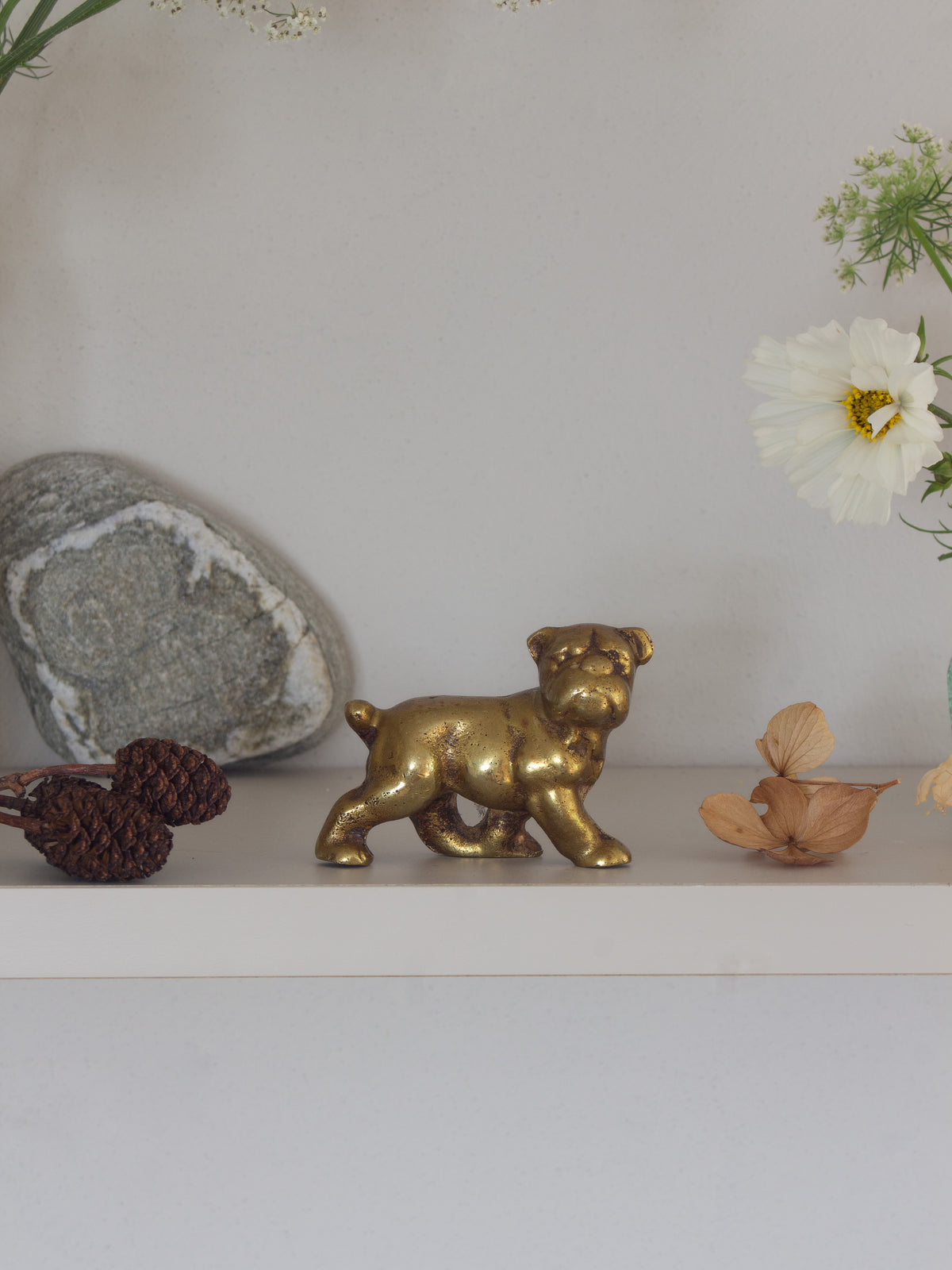 Vintage Solid Brass Bulldog Miniature