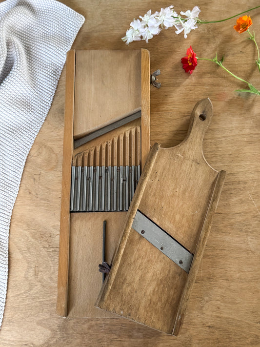 Vintage Wooden “Rosteritt” Mandoline Slicer Set