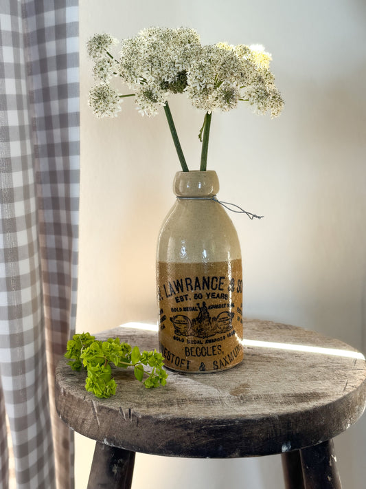 Antique Stoneware Ginger Beer Bottle, H.G. Lawrence & Sons
