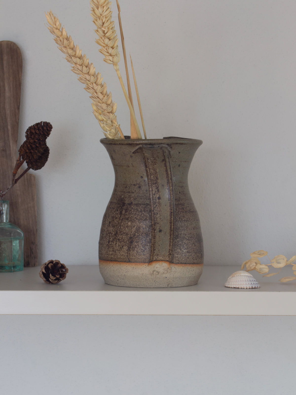 Vintage Studio Pottery Speckled Three-Tone Jug