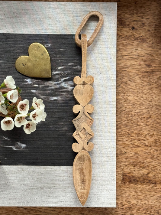 Lover’s Knot • Cwlwm Cariad - Vintage Hand-Carved Welsh Love Spoon