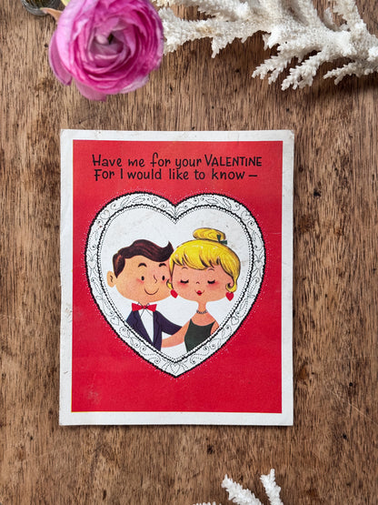 Vintage 1950s Valentine’s Card - “On Top of the World” Pop-Up Design
