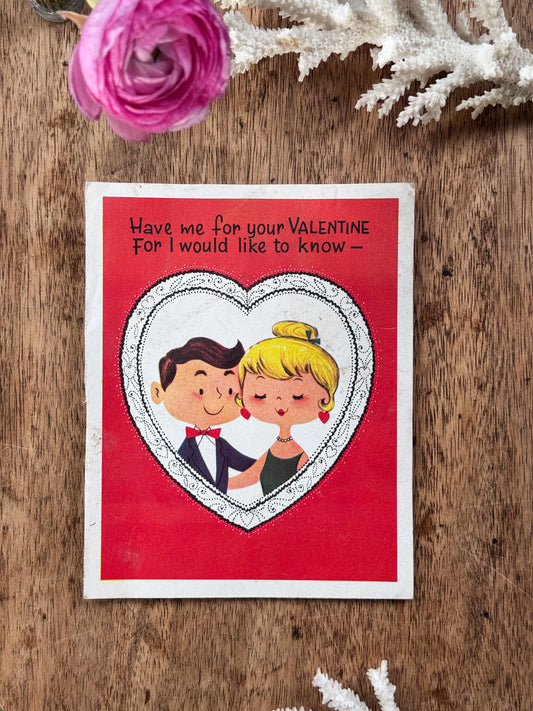 Vintage 1950s Valentine’s Card - “On Top of the World” Pop-Up Design