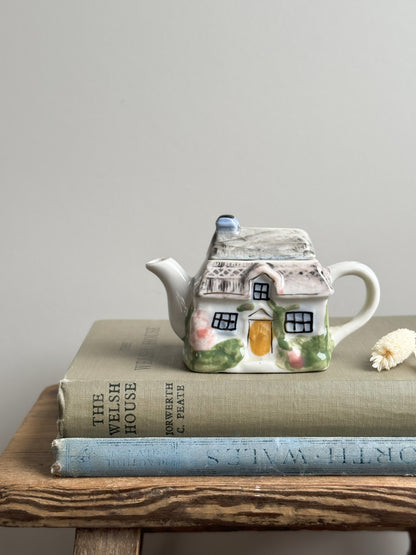 Vintage Porcelain Miniature Cottage Teapot (Option 2)