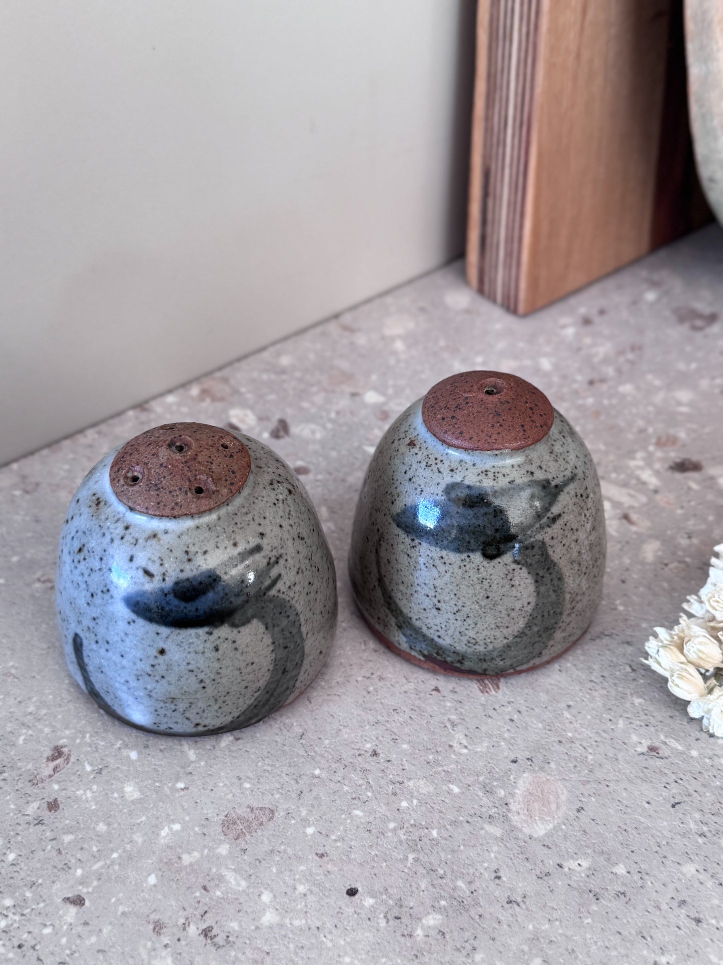 Vintage Welsh Studio Pottery Salt & Pepper Shakers