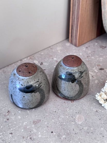 Vintage Welsh Studio Pottery Salt & Pepper Shakers