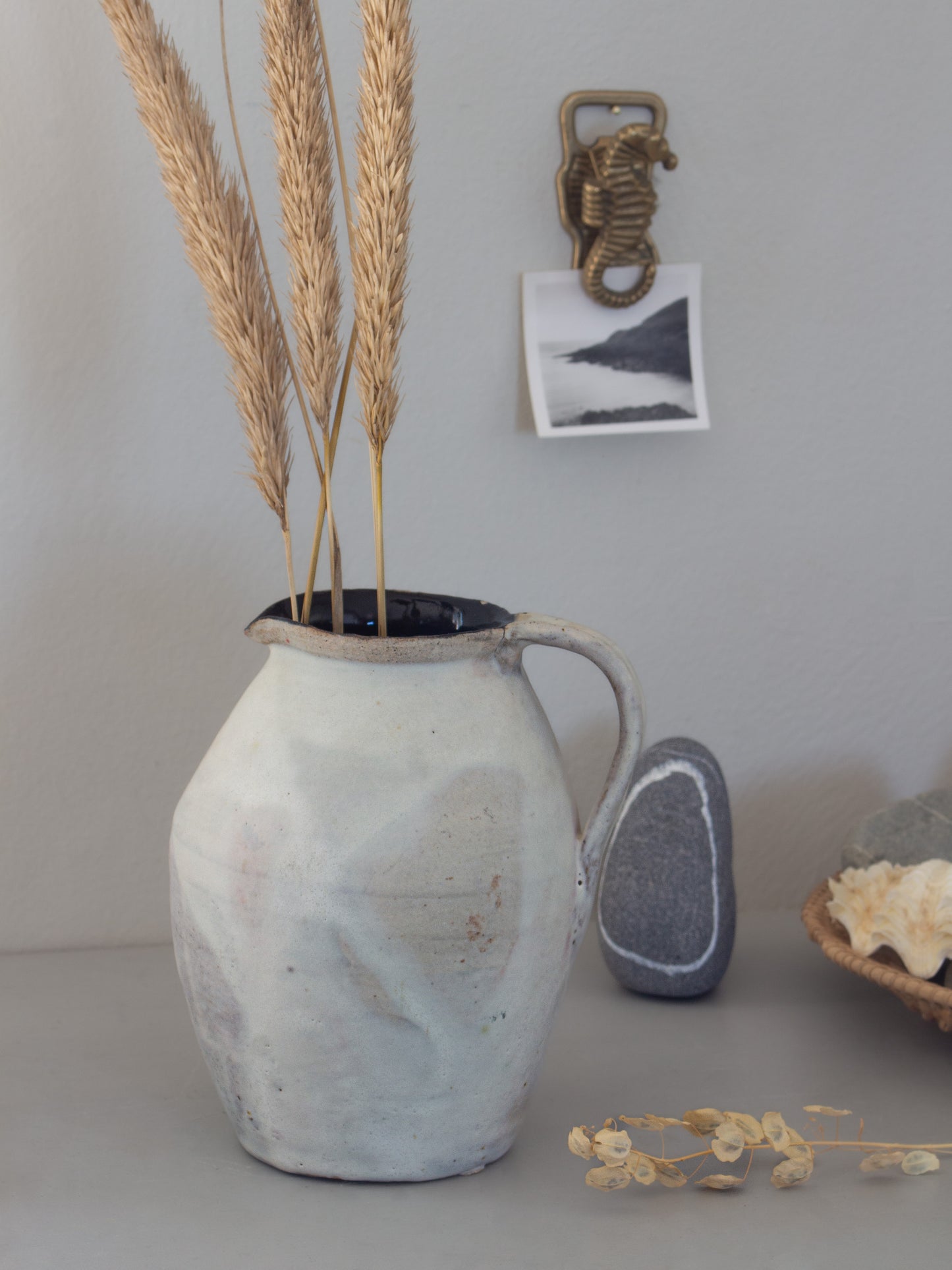 Vintage Handmade Studio Pottery Abstract Jug