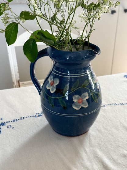 Vintage German Large Studio Pottery Floral Jug – Sourced in Prenzlauer Berg, Berlin
