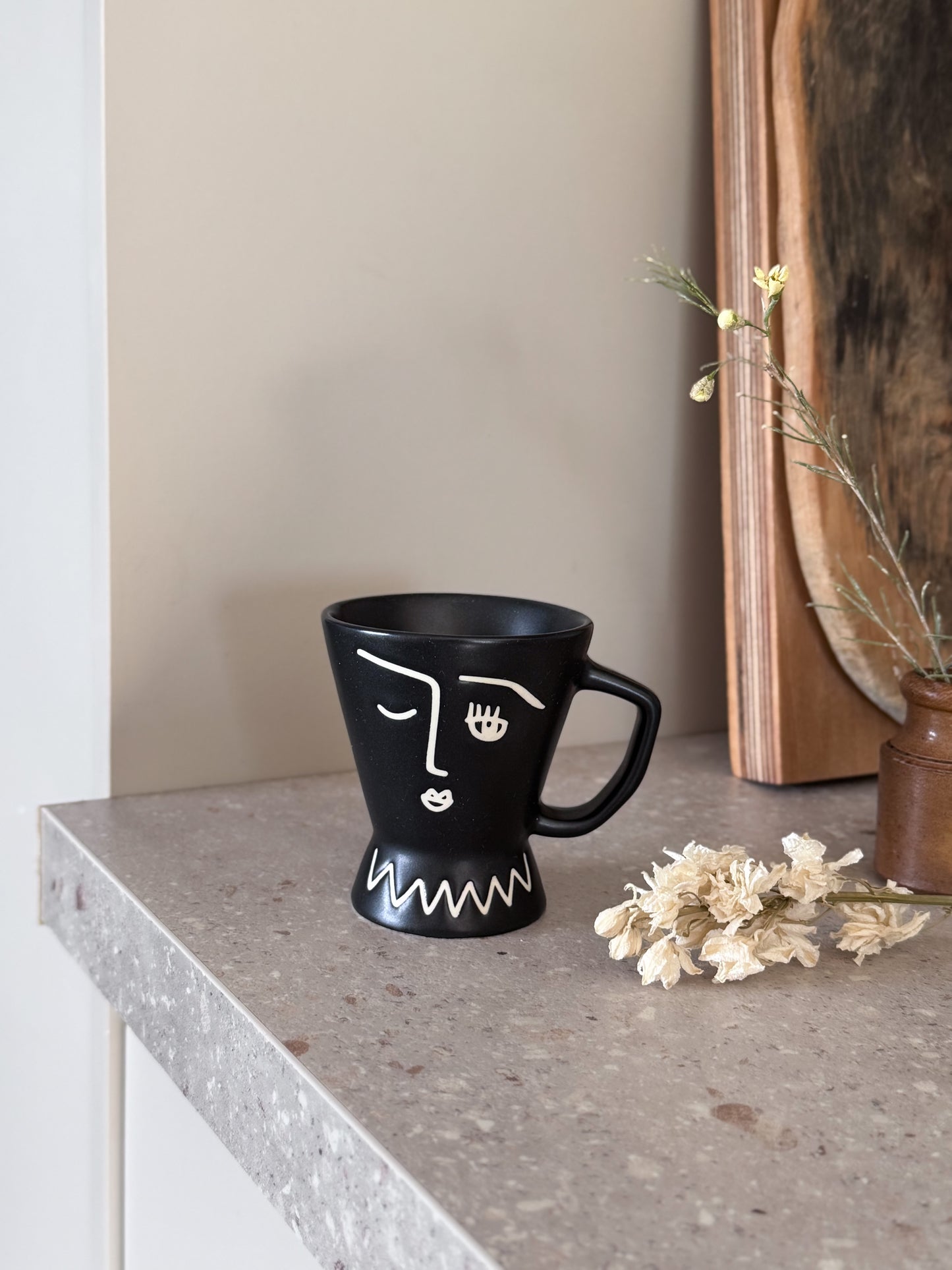 Contemporary French Sculptural Face Mug by Maisons du Monde