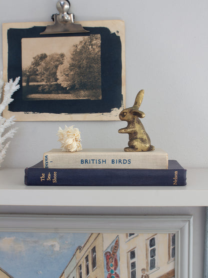 Antique Solid Brass Rabbit Figurine