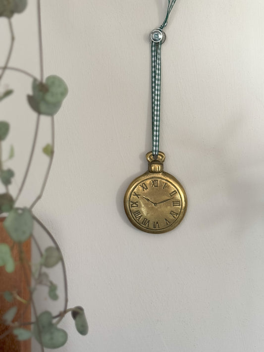 Vintage Solid Brass Decorative Pocket Watch