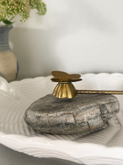 Vintage Solid Brass Butterfly Candle Snuffer