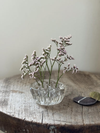 Vintage 1930s Miniature Handmade Glass Flower Frog