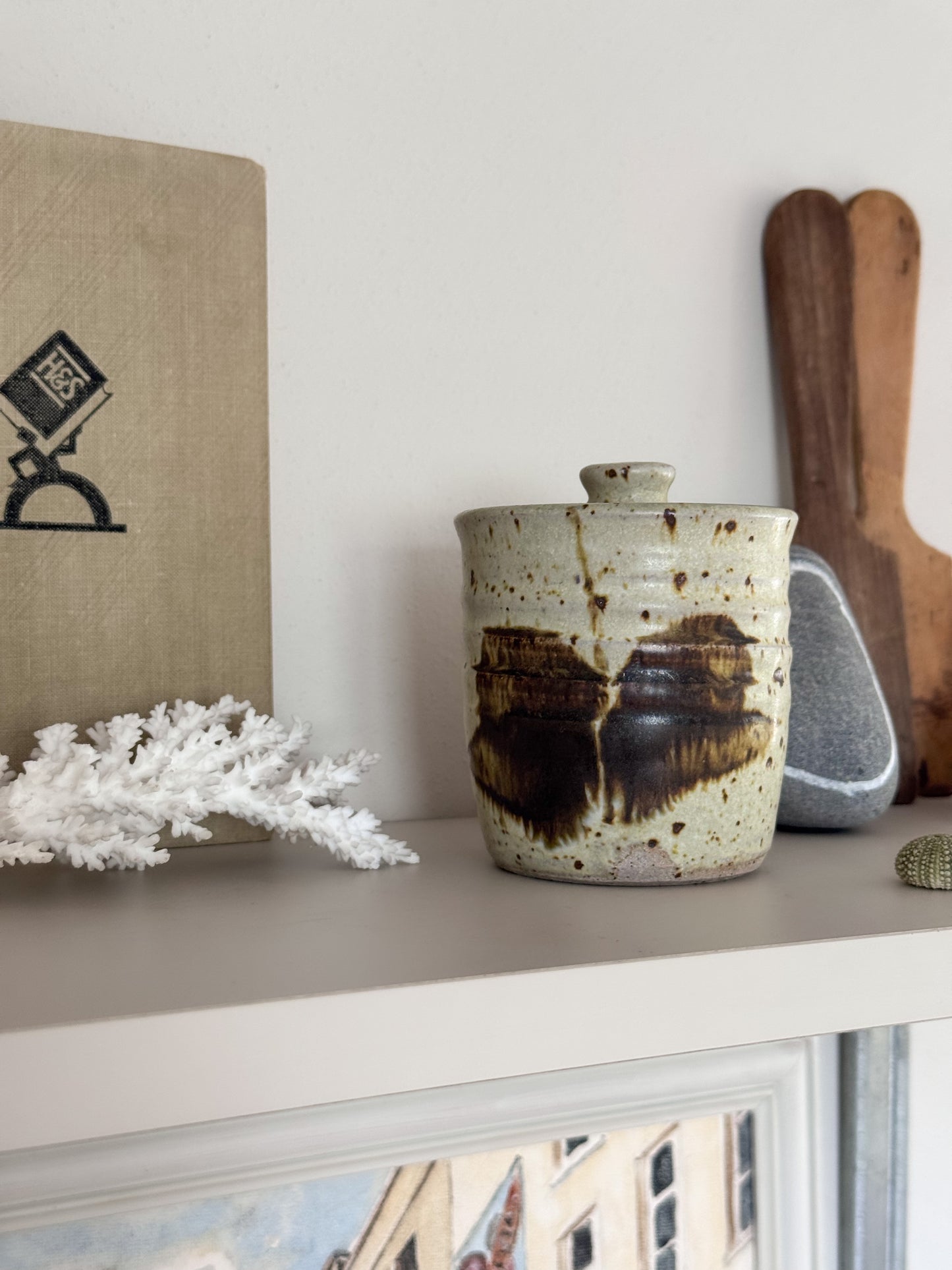 Vintage Midcentury Studio Pottery Preserve Pot