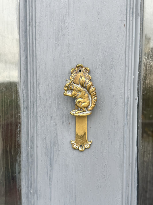 Vintage Solid Brass Squirrel Door Knocker