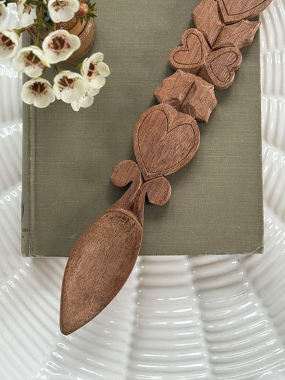 Eternal Love • Cariad Tragwyddol - Vintage Hand-Carved Welsh Love Spoon