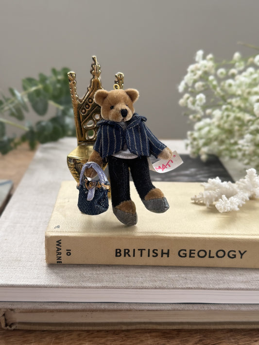 Vintage Humatti Miniature Teddy Bear with Outfit