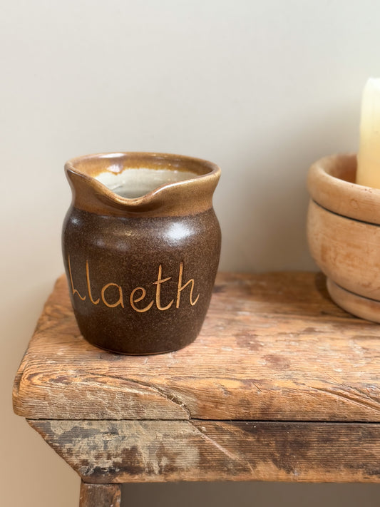 Vintage Welsh Studio Pottery ‘Llaeth’ Milk Jug by Abaty Pottery