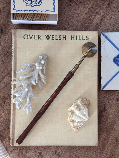 Vintage Brass & Turned Wood Candle Snuffer