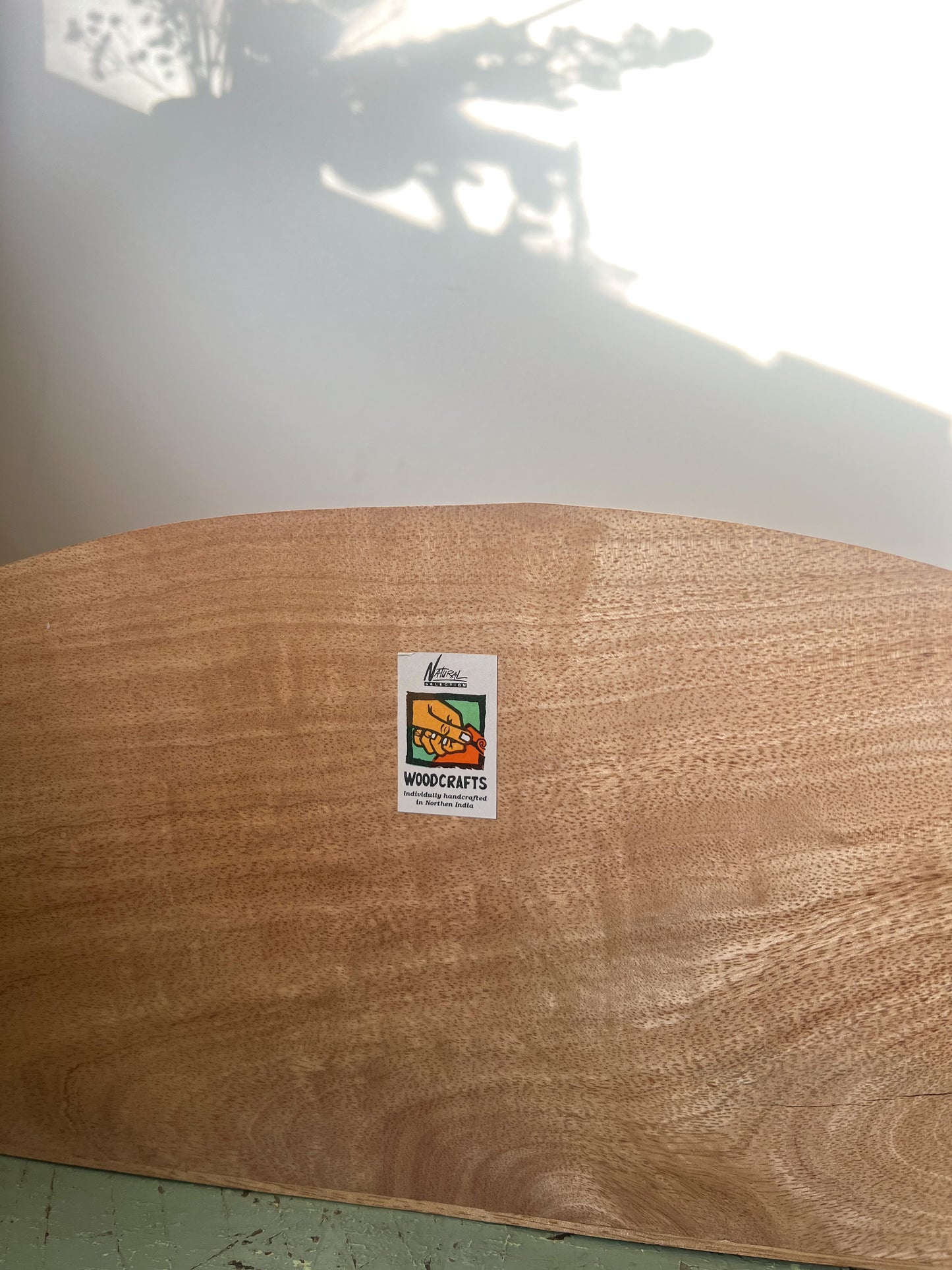 Midcentury Hand-Carved Floral Desk Tidy