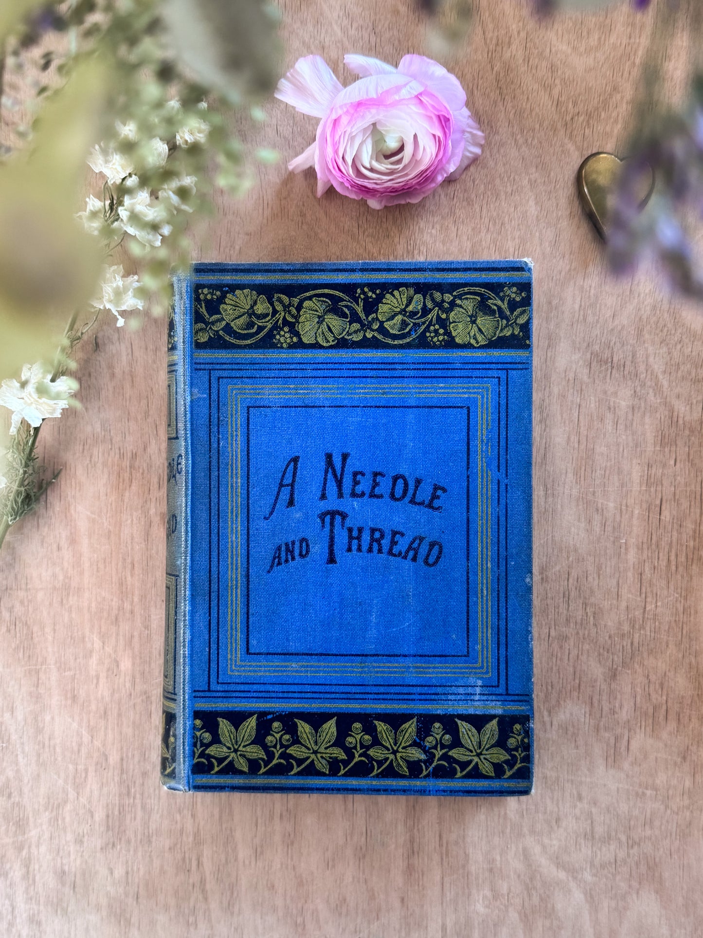 A Needle and Thread: A Tale for Girls, Antique Children’s Book by Emma J. Barnes (c.1890s)