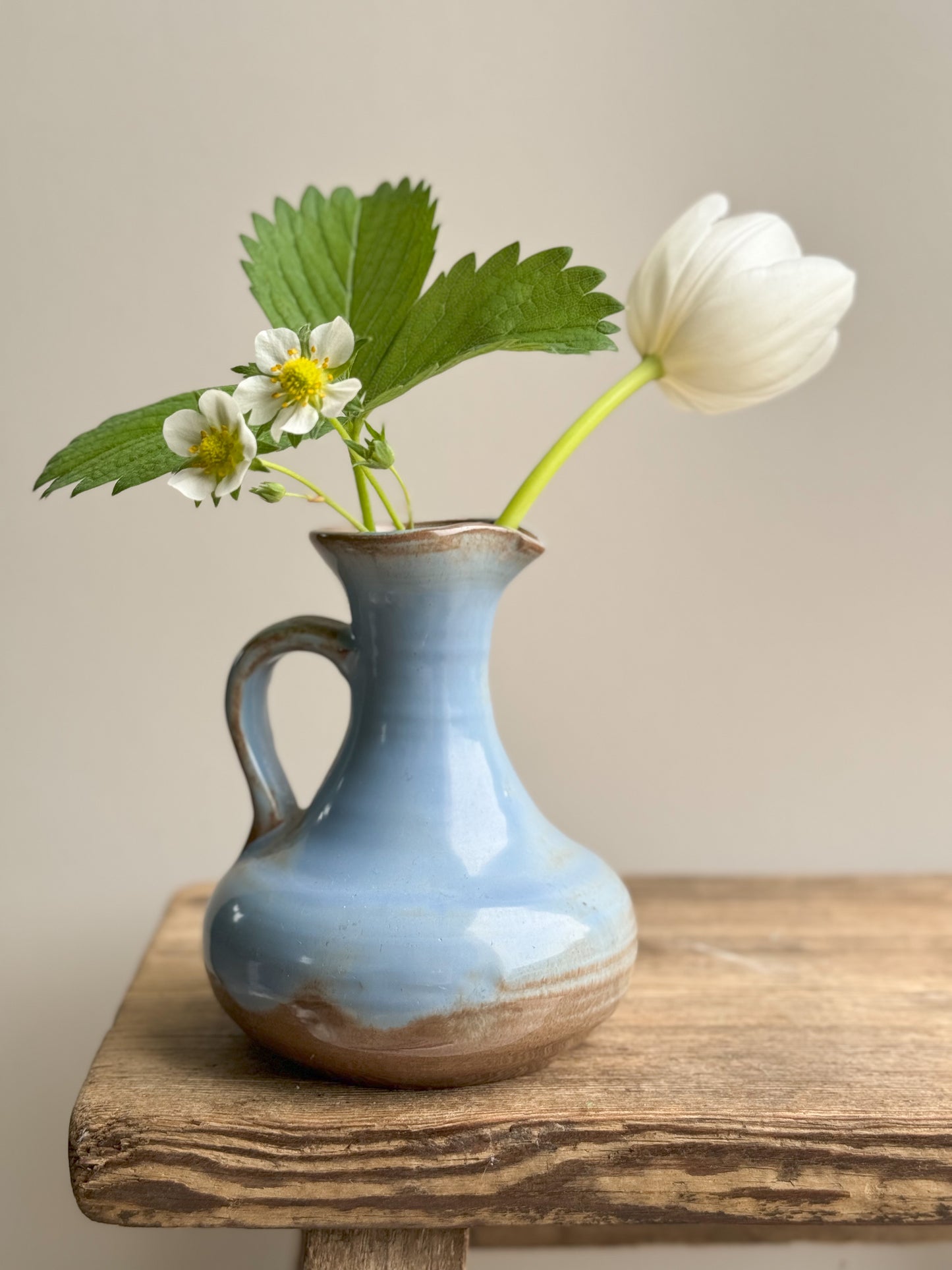 Blue Glazed Prinknash Pottery Vinegar Jug