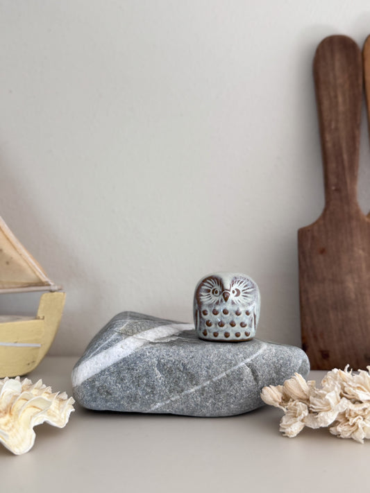 Vintage Miniature Studio Pottery Owl
