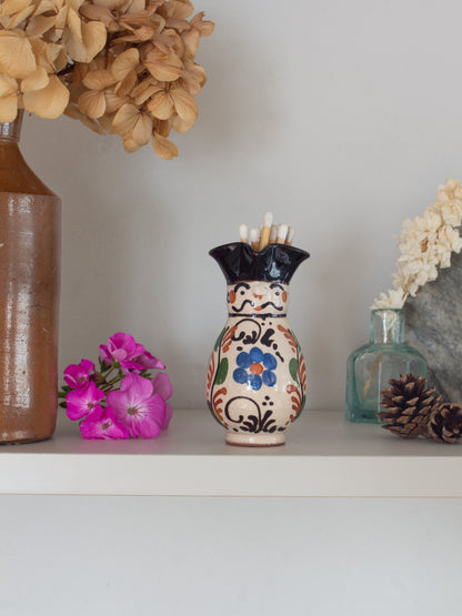 Rare Vintage Hungarian Studio Pottery ‘Little Guy’ Miniature Candle Holder / Match Holder / Creamer