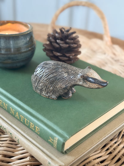 Vintage Studio Pottery Badger Figurine