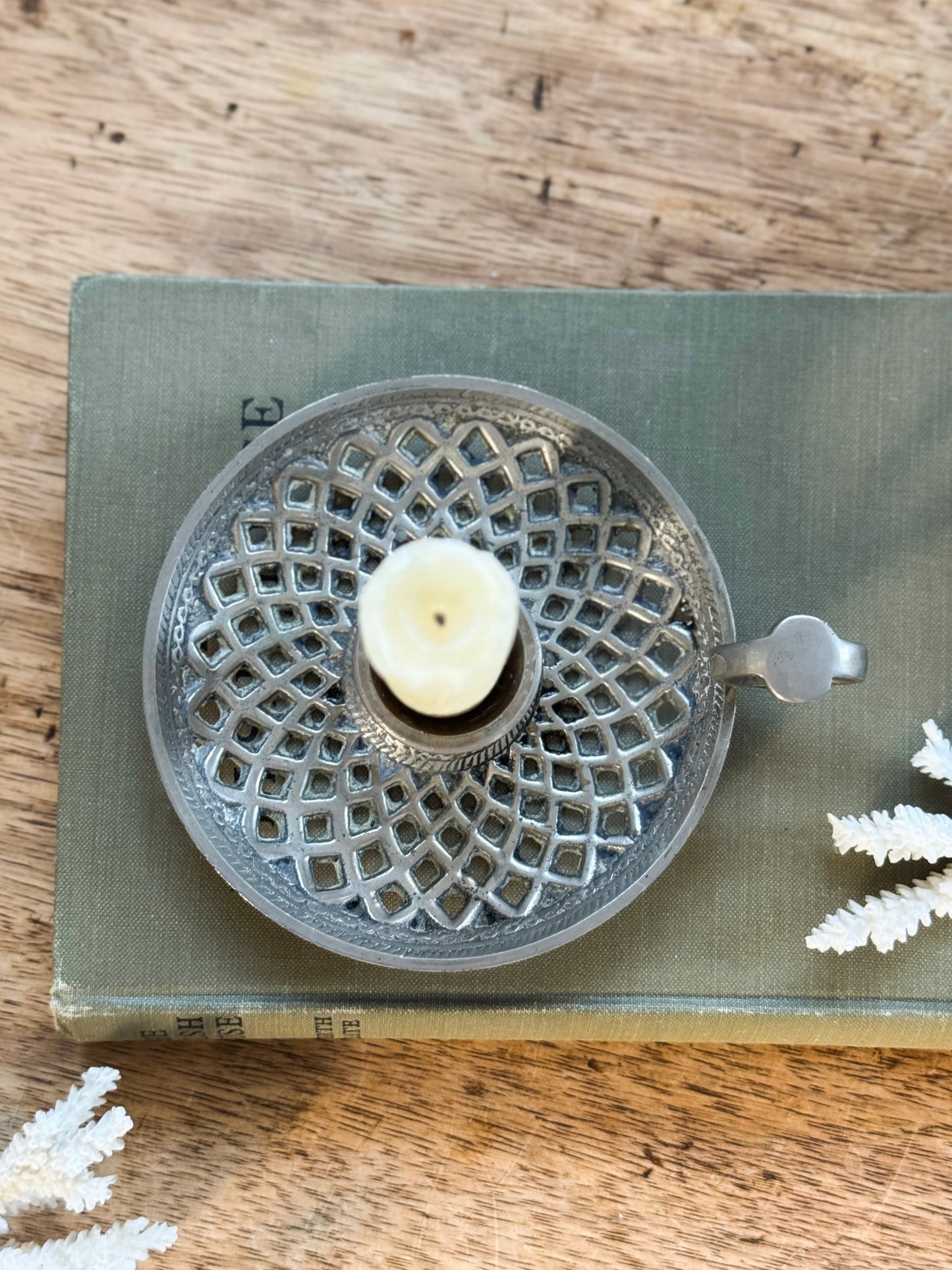 Vintage Pewter Chamberstick